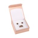 Caja de cartón con imán para colgante o conjunto color rosa cuarzo 86X83X34 mm MC-3-RC