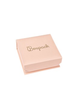 Caja de cartón con imán para colgante o conjunto color rosa cuarzo 86X83X34 mm MC-3-RC