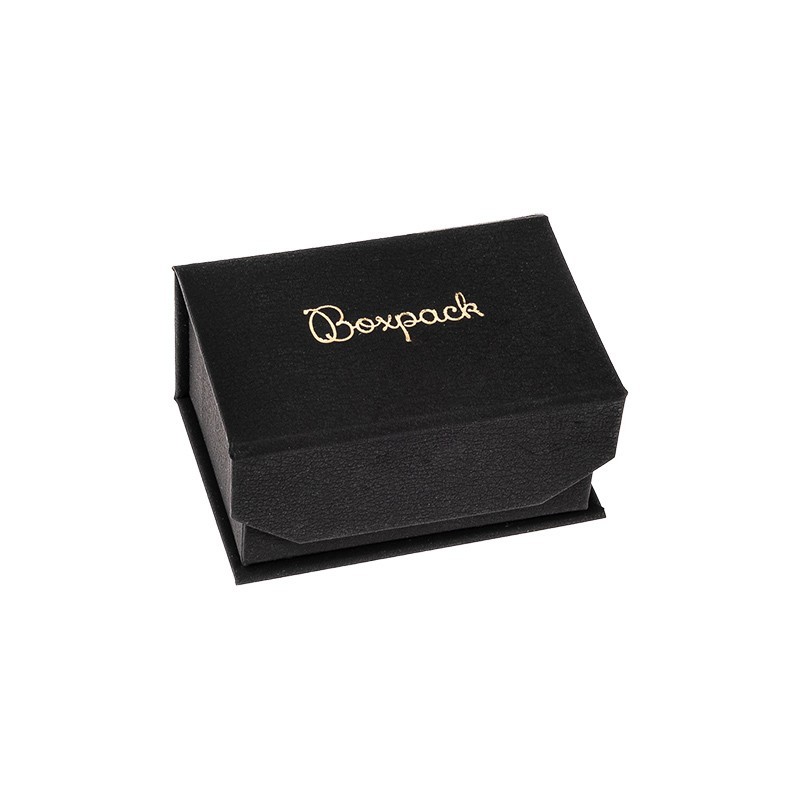 Caja de cartón con imán para alianza o pendientes color negro 86X83X34 mm MC-4-N