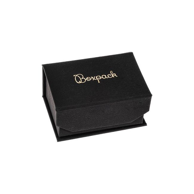 Caja de cartón con imán para alianza o pendientes color negro 86X83X34 mm MC-4-N