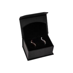 Écrin en carton aimanté pour alliances ou boucles d’oreilles, noir 68 x 47 x 35 mm MC-4-N