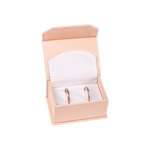 Astuccio in cartone rosa quarzo con chiusura magnetica per fedi o orecchini 68 x 47 x 35 mm MC-4-RC