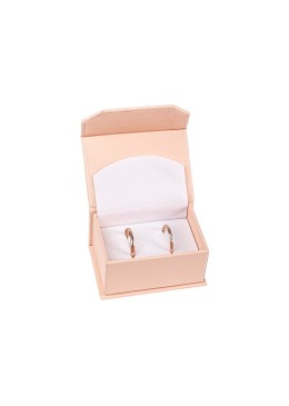 Caja de cartón con imán para alianzas o pendientes color rosa cuarzo 68X47X35 mm MC-4-RC