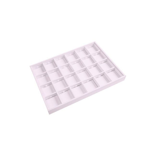 Plateau présentoir 315 x 225 x 30 mm CD-BJ-24-C - microfibre Lilas clair MF-97