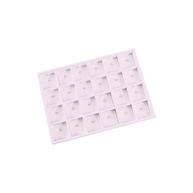 Vassoio espositivo 315 x 225 x 30 mm CD-BJ-24-CG - microfibra Lilla chiaro MF-97
