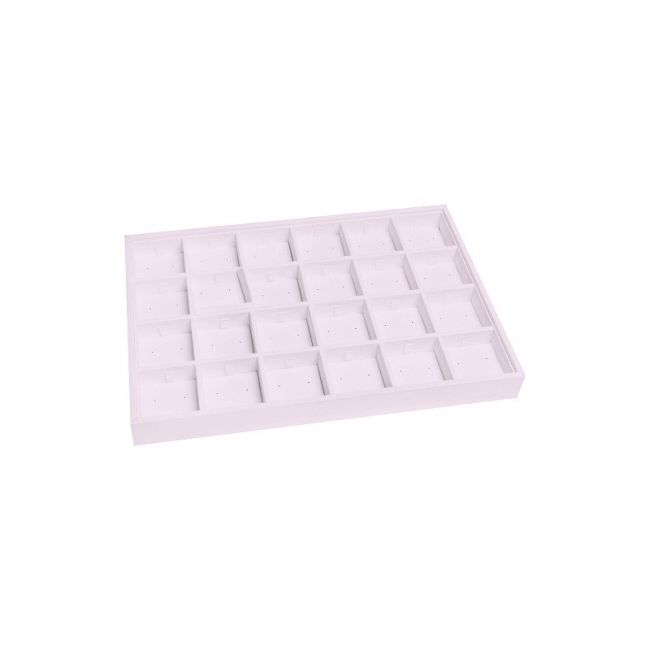 Plateau présentoir 315 x 225 x 30 mm CD-BJ-24-P - microfibre Lilas clair MF-97