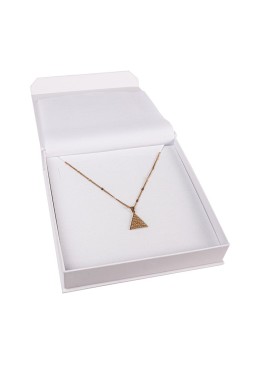 Caja de cartón para collar o conjunto color blanco 165X167X38 mm MC-6-B