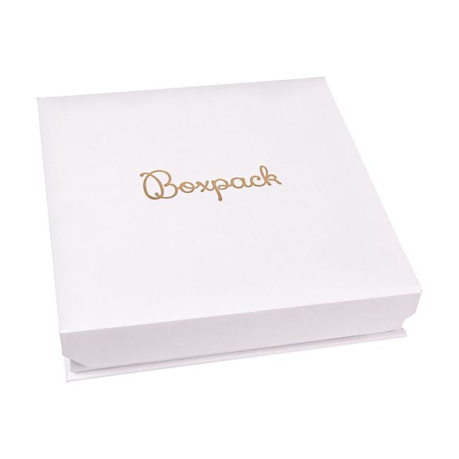 Caja de cartón para collar o conjunto color blanco 165X167X38 mm MC-6-B