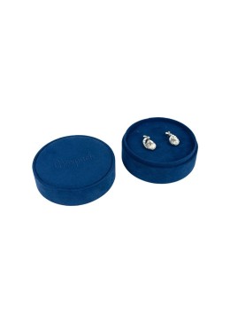 Caja redonda multiusos azul para joyas bisutería y joyería 80øx40 mm PR-2-A