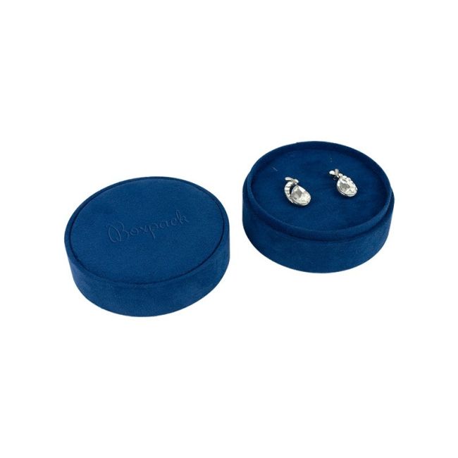 Caja redonda multiusos azul para joyas bisutería y joyería 80øx40 mm PR-2-A
