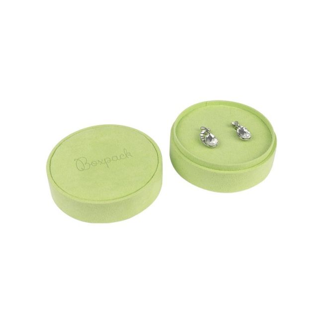 Caja redonda multiusos verde para joyas bisutería y joyería 80øx40 mm PR-2-VE