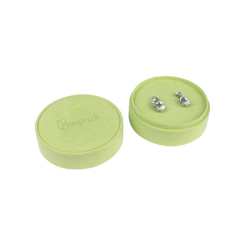 Caja redonda multiusos verde para joyas bisutería y joyería 80øx40 mm PR-2-VE