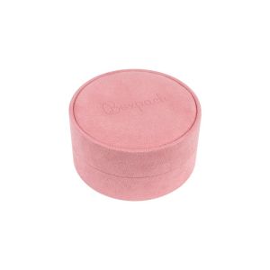 Caja redonda multiusos rosa para joyas bisutería y joyería 80øx40 mm PR-2-RS
