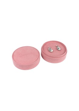 Caja redonda multiusos rosa para joyas bisutería y joyería 80øx40 mm PR-2-RS