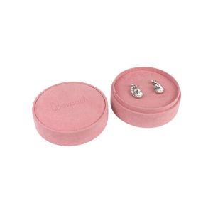 Caja redonda multiusos rosa para joyas bisutería y joyería 80øx40 mm PR-2-RS