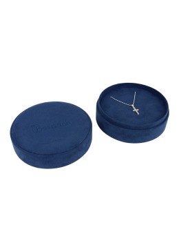 Caja redonda multiusos azul para joyas bisutería y joyería 100øx40 mm PR-3-A