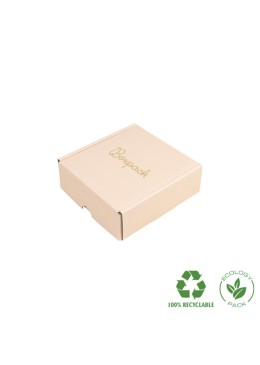 Cajas de envió ecomerce color rosa cuarzo personalizables 130x130x45 mm CE-130-RC