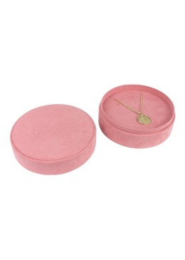 Caja redonda multiusos rosa para joyas bisutería y joyería 100øx40 mm PR-3-RS