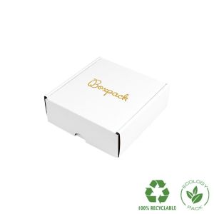 Scatole per spedizioni e-commerce personalizzabili, bianche 130 x 130 x 45 mm CE-130-BM
