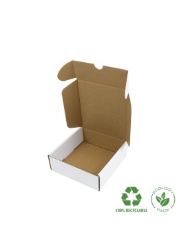 Cajas de envió ecomerce color blanca personalizables 130x130x45 mm CE-130-BM