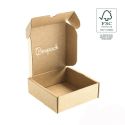 Cajas de envió FSC® ecomerce color kraft personalizables 130x130x45 mm FCE-130-K