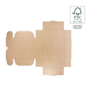 Personalisierbare FSC®-Versandschachteln aus Kraftkarton für E-Commerce 130 x 130 x 45 mm FCE-130-K