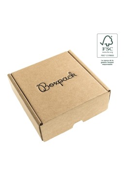 Cajas de envió FSC® ecomerce color kraft personalizables 130x130x45 mm FCE-130-K