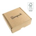 Cajas de envió FSC® ecomerce color kraft personalizables 130x130x45 mm FCE-130-K