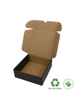 Cajas de envió ecomerce color negro personalizables 175x175x60 mm CE-175-N