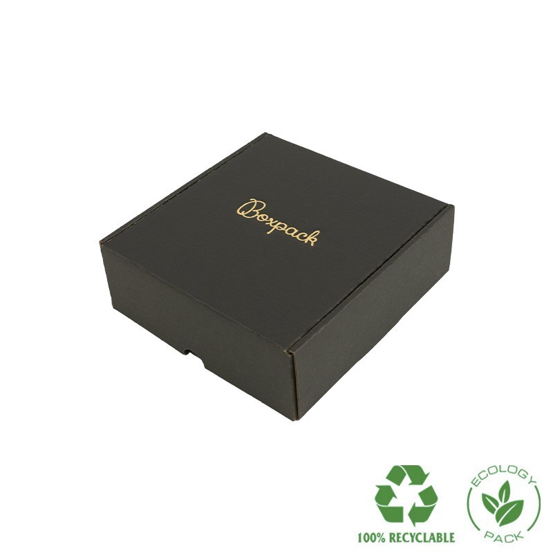 Cajas de envió ecomerce color negro personalizables 175x175x60 mm CE-175-N