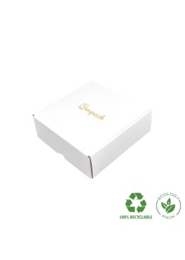 Cajas de envió ecomerce color blanca personalizables 175x175x60 mm CE-175-BM