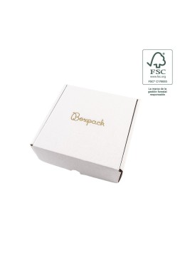 Cajas de envió FSC® ecomerce blanca personalizables 175x175x60 mm FCE-175-B