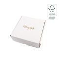 Te personaliseren FSC® verzenddozen voor e-commerce, wit 175 x 175 x 60 mm FCE-175-B