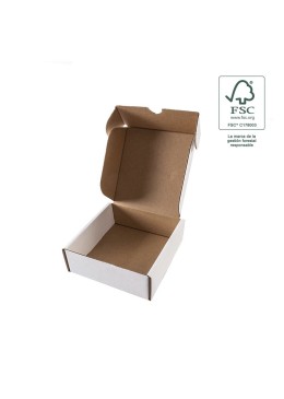 Cajas de envió FSC® ecomerce blanca personalizables 175x175x60 mm FCE-175-B