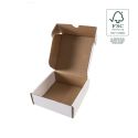 Boîtes d’expédition e-commerce FSC® personnalisables, blanches 175 x 175 x 60 mm FCE-175-B