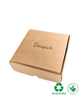 Cajas de envió ecomerce color kraft personalizables 175x175x60 mm CE-175-K