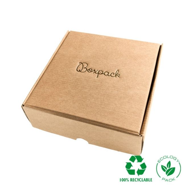 Caixas de envio para e-commerce personalizáveis, kraft 175 x 175 x 60 mm CE-175-K