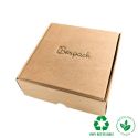 Boîtes d’expédition e-commerce personnalisables, kraft 175 x 175 x 60 mm CE-175-K