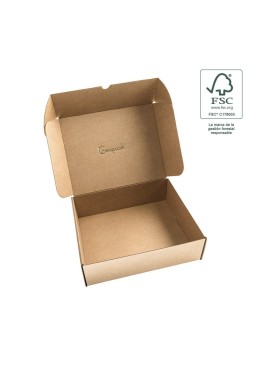 Cajas de envió FSC® ecomerce color kraft personalizables 260x210x80 mm FCE-260-K
