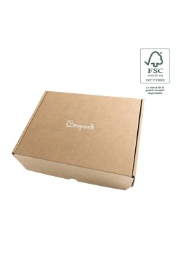 Cajas de envió FSC® ecomerce color kraft personalizables 260x210x80 mm FCE-260-K