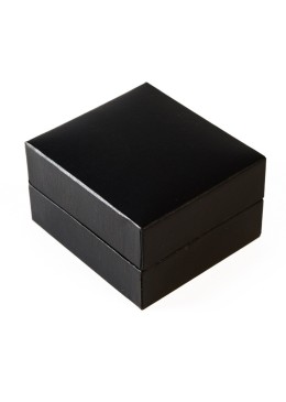 Estuche polipiel negro para pendientes 46x52x30 mm. C-1-P