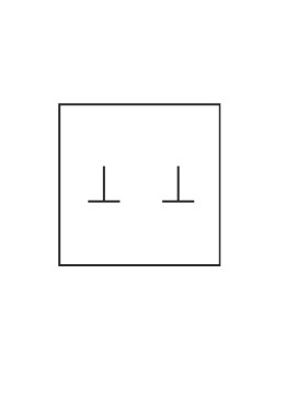 Estuche polipiel azul para pendientes 47x53x30 mm. J-07-P