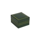 Estuche polipiel verde para pendientes 47x53x30 mm. J-07-VE