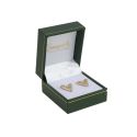 Estuche polipiel verde para pendientes 47x53x30 mm. J-07-VE