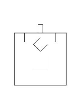 Estuche polipiel azul para colgante de joyería bisutería joyas