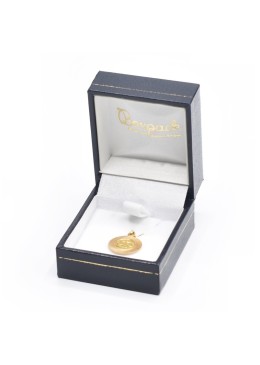 Estuche polipiel azul para colgante 47x53x30 mm. J-07-C