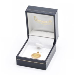 Estuche polipiel azul para colgante 47x53x30 mm. J-07-C