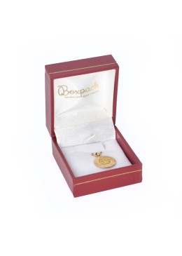 Estuche polipiel rojo para colgante 47x53x30 mm. J-07-C-R