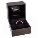 Estuche para anillo forrado en polipiel gris 50x56x54 mm S-16-S