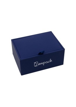 Estuche para gemelos azul interior blanco 70x53x30 mm GM-1-A-B